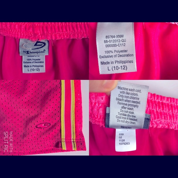 CHAMPION Shorts Pink Large Girl’s - Picture 3 of 12